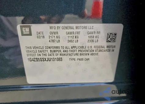 2018 Buick Lacrosse Premium from USA, damaged, VIN 1G4ZS5SSXJU131083